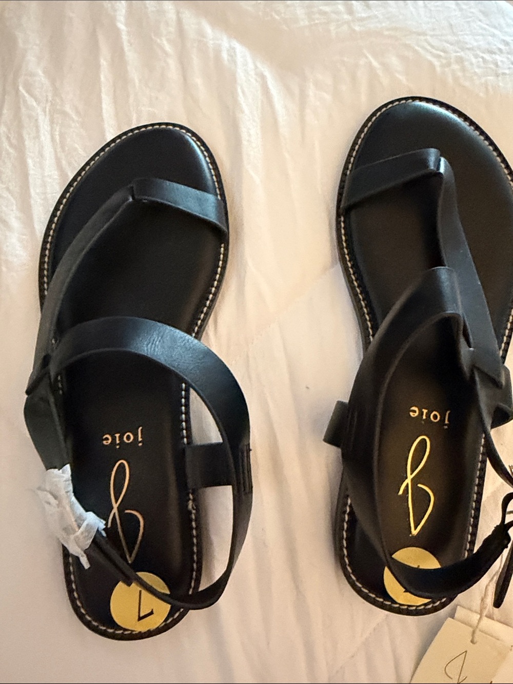 Joie Black Leather Slingback Sandals